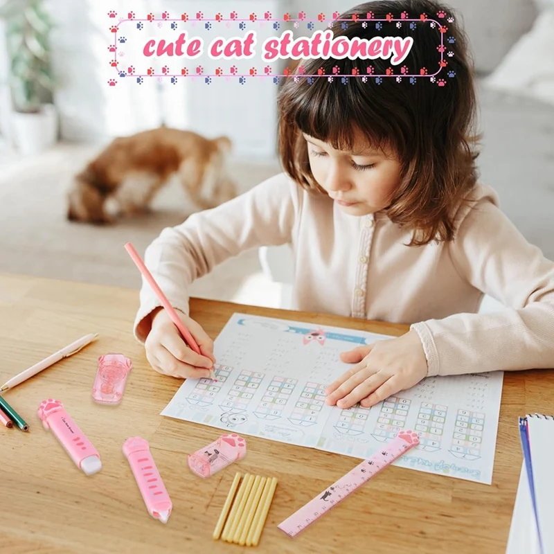 Temperamatite Kawaii A Forma Di Zampa Di Gatto, Carino E Compatto, Per Bambini E Amanti Dei Gatti, Forniture Scolastiche