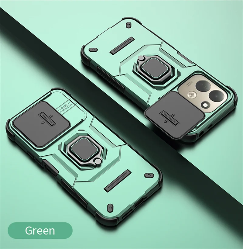 Armor Shockproof Case with Ring Stand and Magnetic Holder, Protective Cover