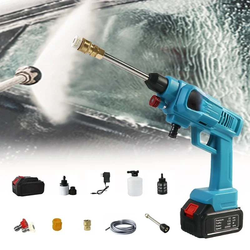 

Portable Powerful High Pressure 12V 24V Lithium Cordless Wireless Car Wash Water Spray Gun