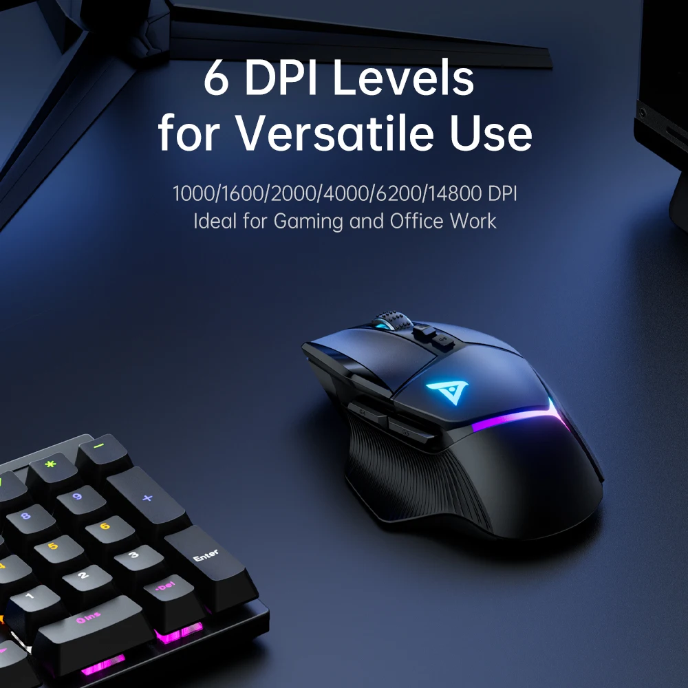 TAIDU TWG502 Gaming Mouse with RGB 2.4G Wireless Bluetooth Mouse 3Mode 14800DPI Lightweight for PC Gamer Computer Laptop wireless mouse gaming mouse