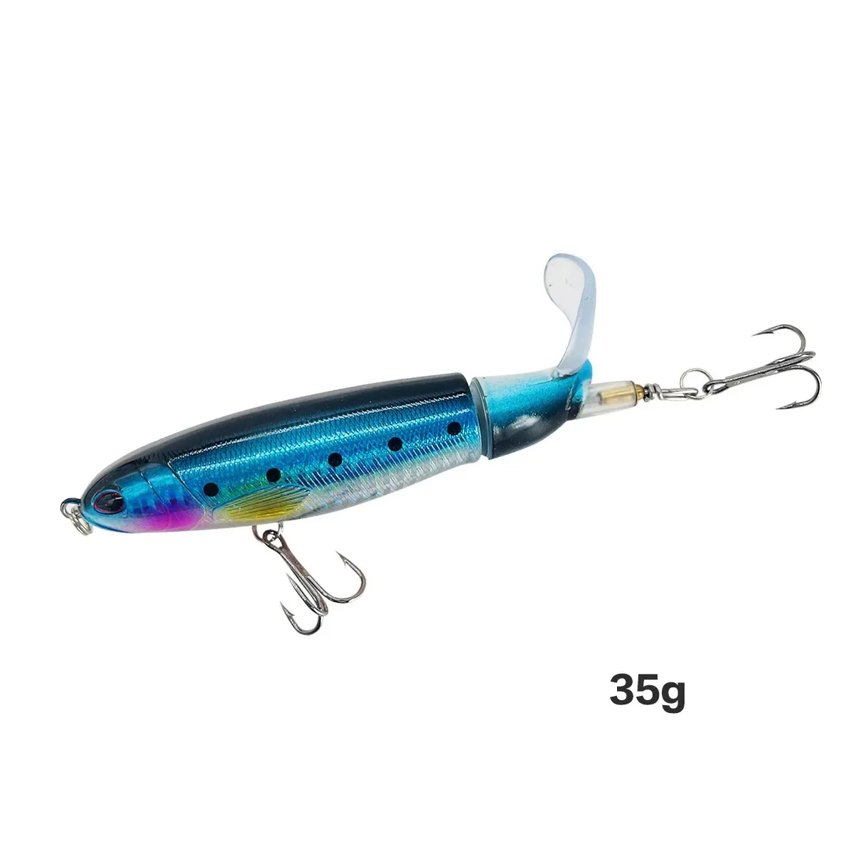 13g/15g/35g  Topwater Fishing Lure Whopper Popper Artificial Bait Hard Plopper Soft Rotating Tail Fishing Tackle Fishing Bait