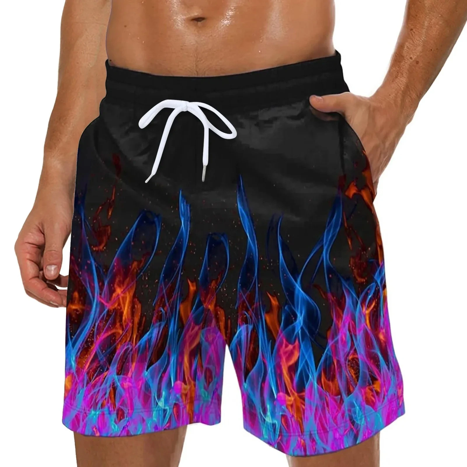 New Summer Boardshorts Men'S Board 3D Printed Beach Men Swimwear Shorts Swimsuit Swim Sports Gym Hawaii Gay Joggers Pants Loose 2
