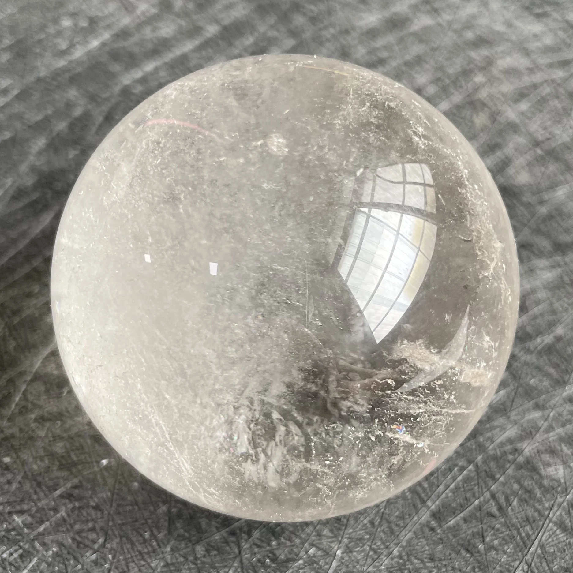 

177g Natural Stone Clear Quartz Crystal Ball Rainbow Sphere Polished Rock Reiki Healing W17