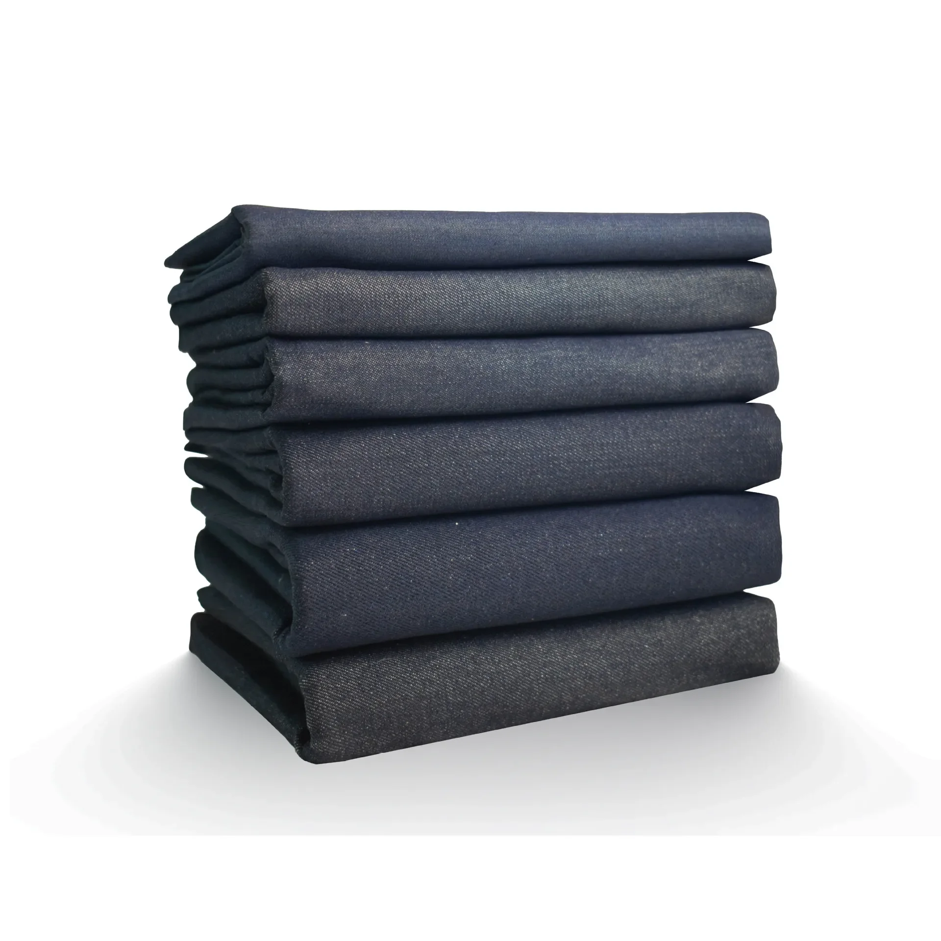 Pure Cotton Twill Denim Fabric Elastic Free Breathable Fabric For Shirts Jackets Skirts Deep Blue Origin China Mainland