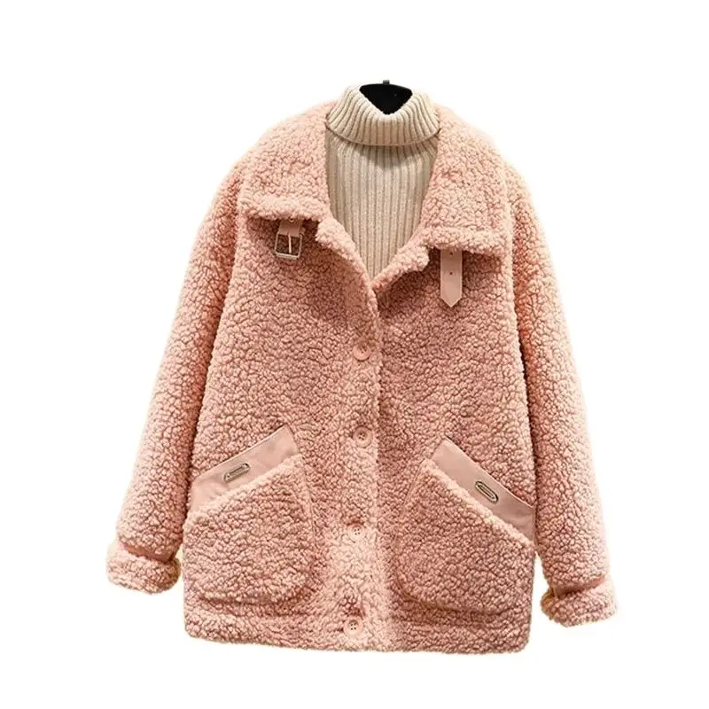 

Imitation Lamb Velvet Fur Coat Female 2023 New Autumn Winter Jacket Fashion Korean Grain Velvet Soft Warm Women's Coats Jackets