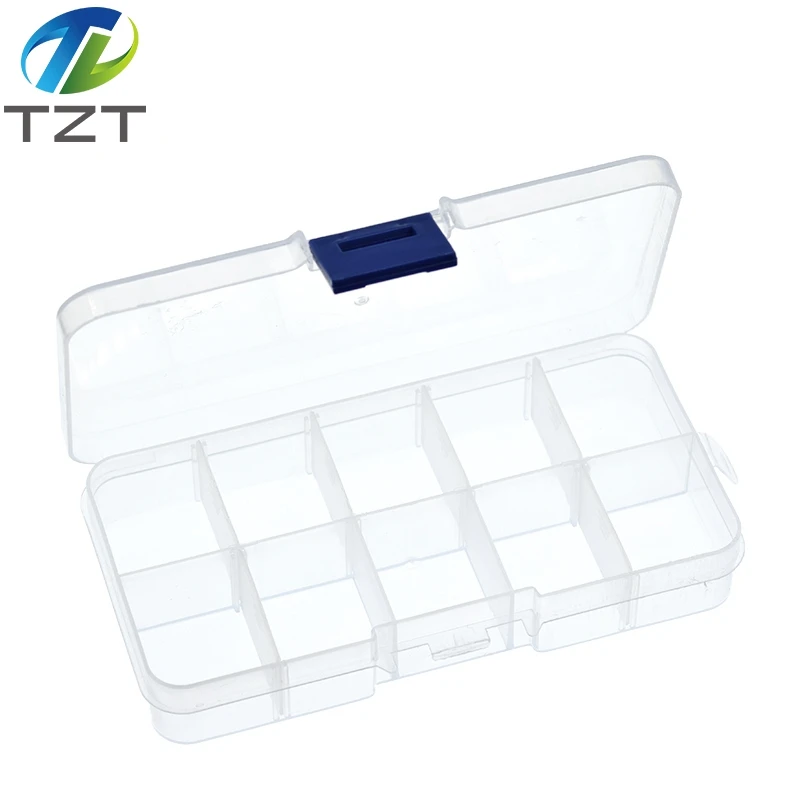 Transparent Plastic Small Box Kit with 10 Removable Grids