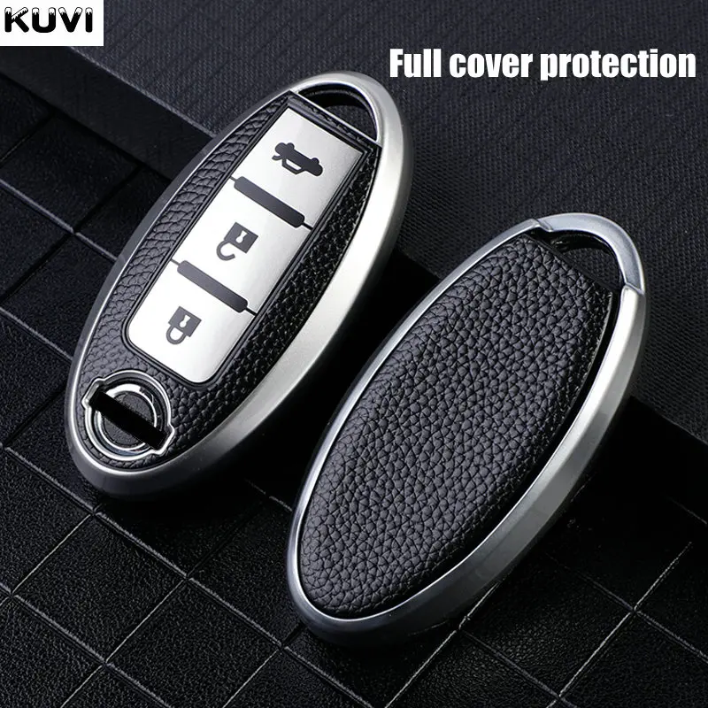 Custodia protettiva in pelle TPU per chiave auto Shell per Nissan Qashqai X-Trail T32 T31 Juke J10 J11 Kicks Tiida Pathfinder Nota per Infini 34 Custodia protettiva in pelle TPU per chiave auto Shell per Nissan Qashqai X-Trail T32 T31 Juke J10 J11 Kicks Tiida Pathfinder Nota per Infini 34