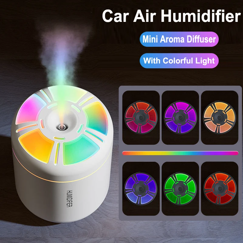 180ML Car Mini Aroma Diffuser Perfume Air Humidifier Essential Oil Purifier Aromatherapy Color Lights For Car Home Bedroom