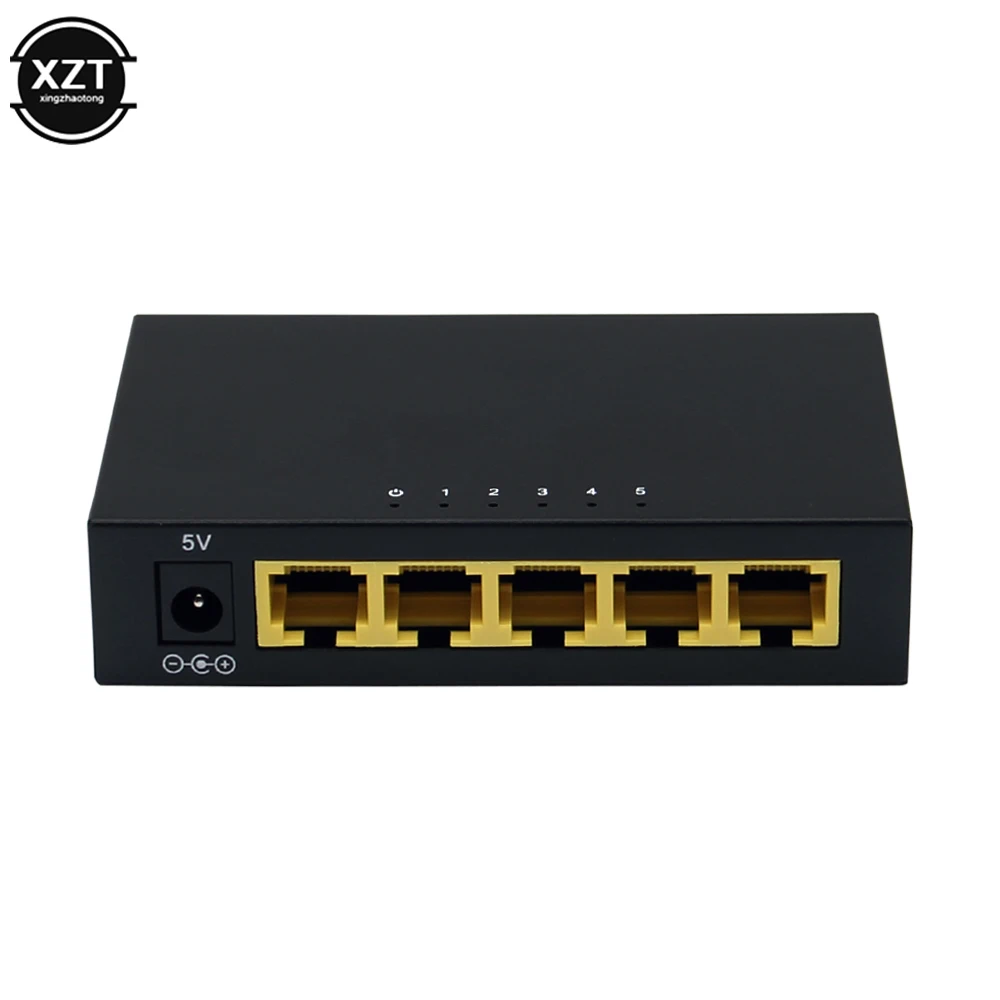 Mini 5 Portas 100Mbps Interruptor De Rede