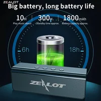 Zealot  Outdoor Portable Subwoofer Wireless  Speaker ,TWS,1800mAh Battery , Loud Stereo, Booming Bass. Charging Cable, - Image 3