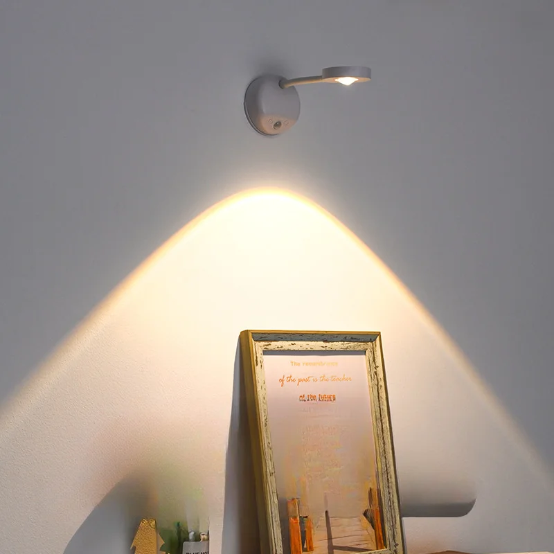 

Wiring-free Wall Light Indoor Spotlights Rechargeable Led Intelligent Body Sensor Light Home Living Room Sensor Wall Lights