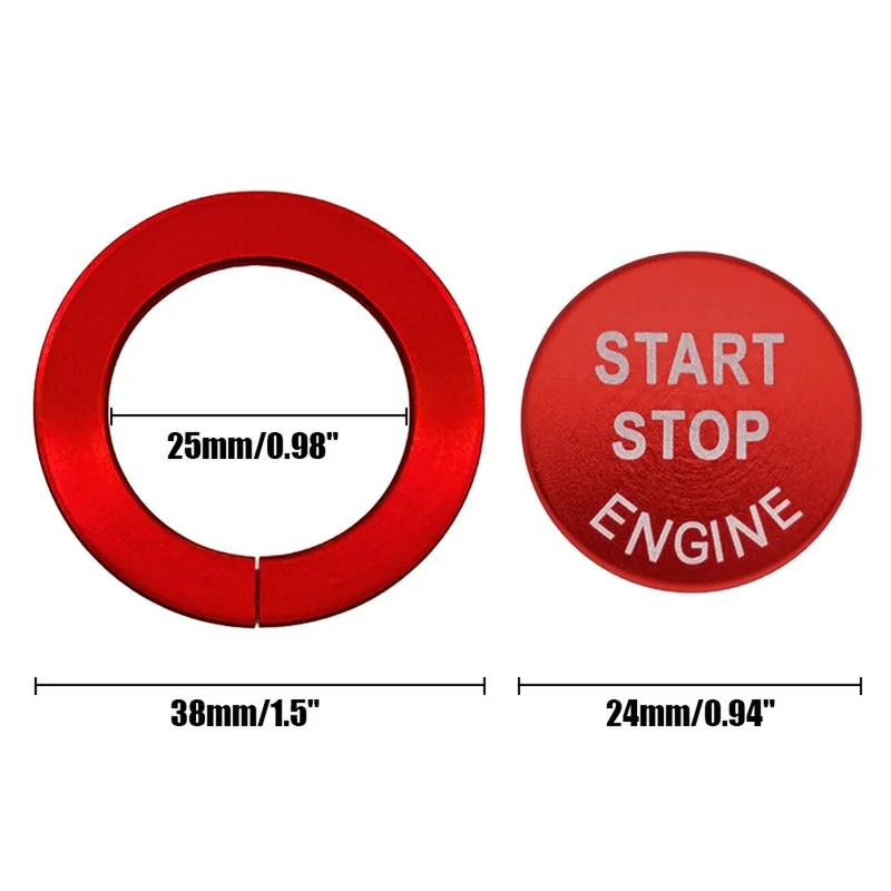 1pc Car Start Stop Engine Switch Button Cover Ring For Nissan X-trail car start button cover car start button car start stop button