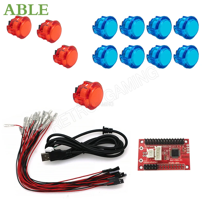 

DIY Hitbox Arcade Console Kit PC PS3 Raspberry Pi Zero Delay USB Board Controller With 12 Led Snap Push Button