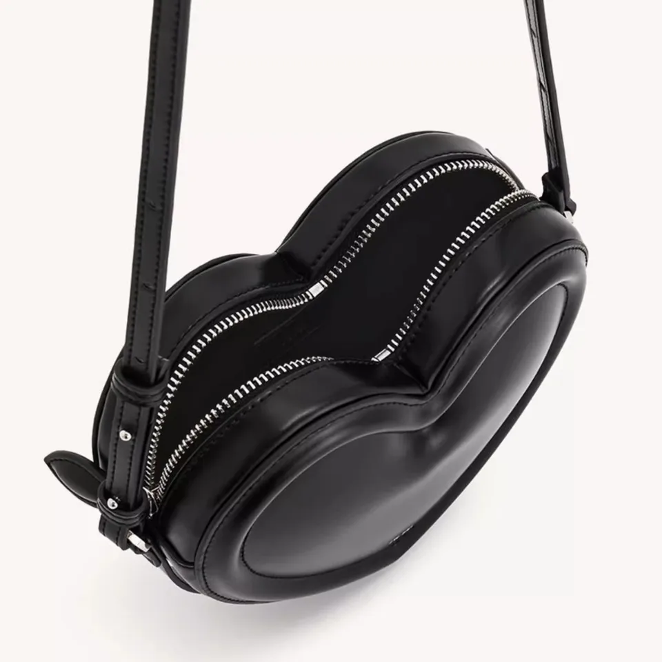 Mala de ombro coração jw pei para mulher, bolsa em pele_voghion.com