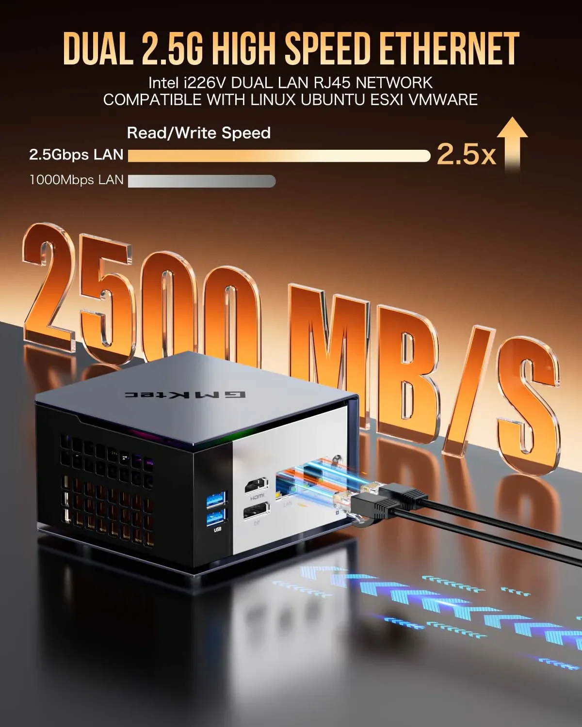 GMKtec EVO-X1 Ryzen Al 9 HX 370 MINI PC Radeon 890M LPDDR5 7500Mhz
