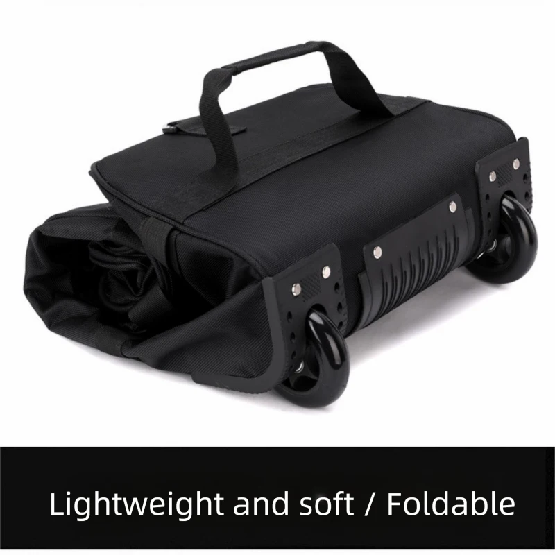 Heavy-duty Wheeled Duffel Bag Foldable Rolling Luggage Water-resistant_voghion.com