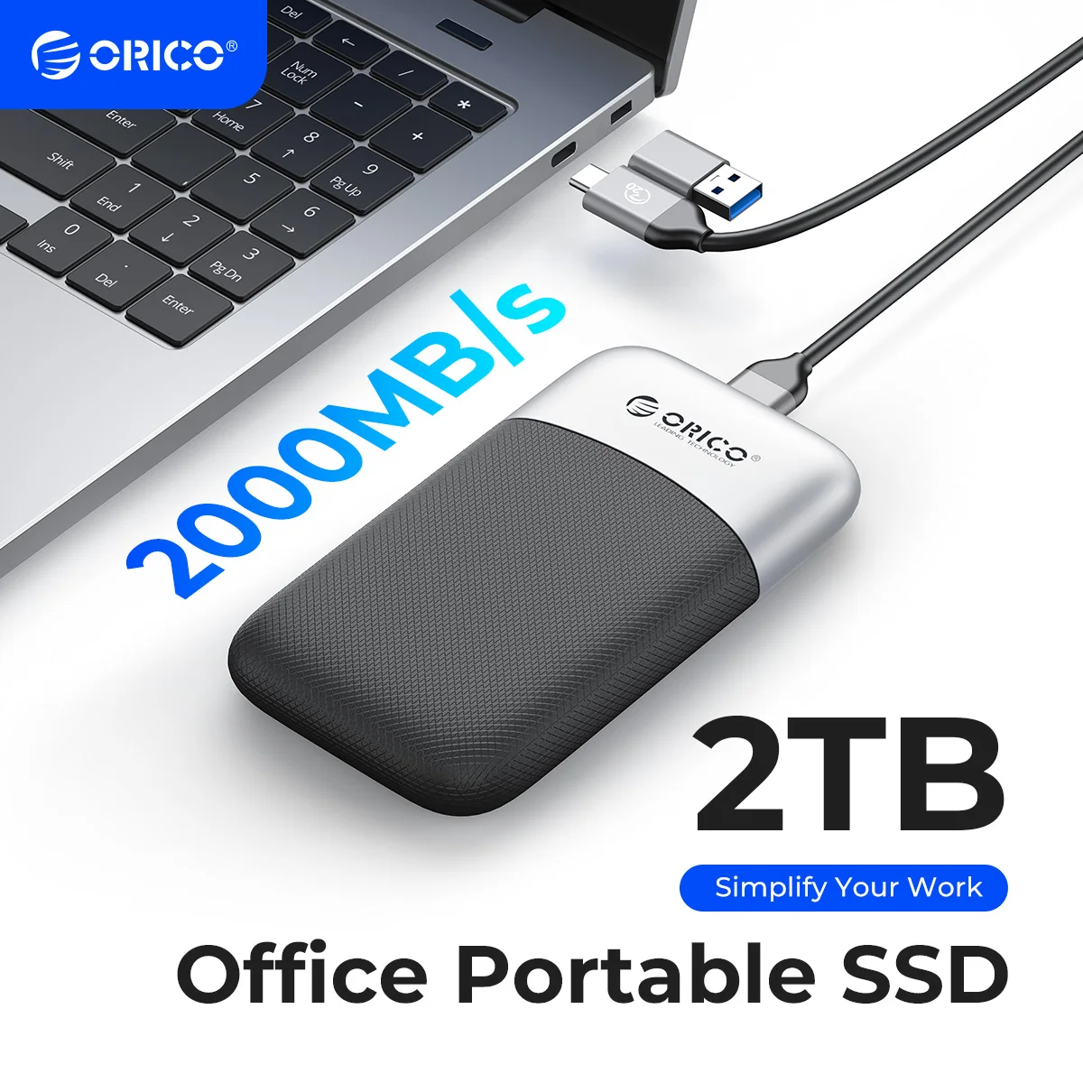 Orico-unidade de Estado Sólido Externa Portátil Ssd tipo c Pssd para Huawei Matebook e Laptop 2tb 1tb 512gb 2000 mb s Taichi