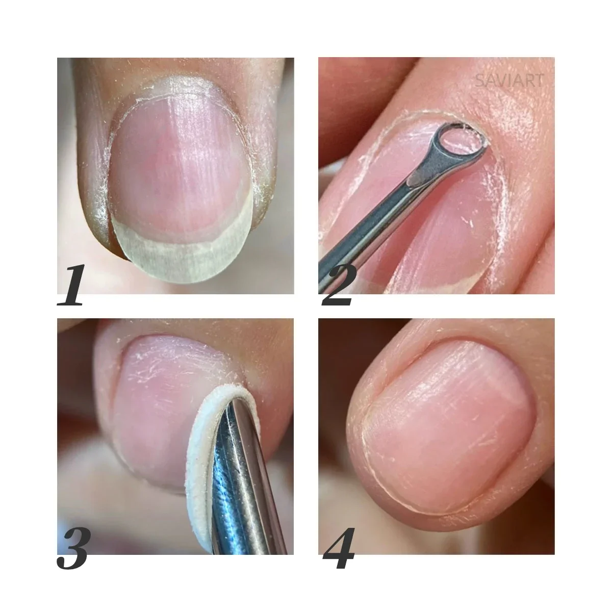 Manicure Sticks Tool Nail Double-ended Use Stainless Steel Circle Beveled Head Cuticle Pusher Remover