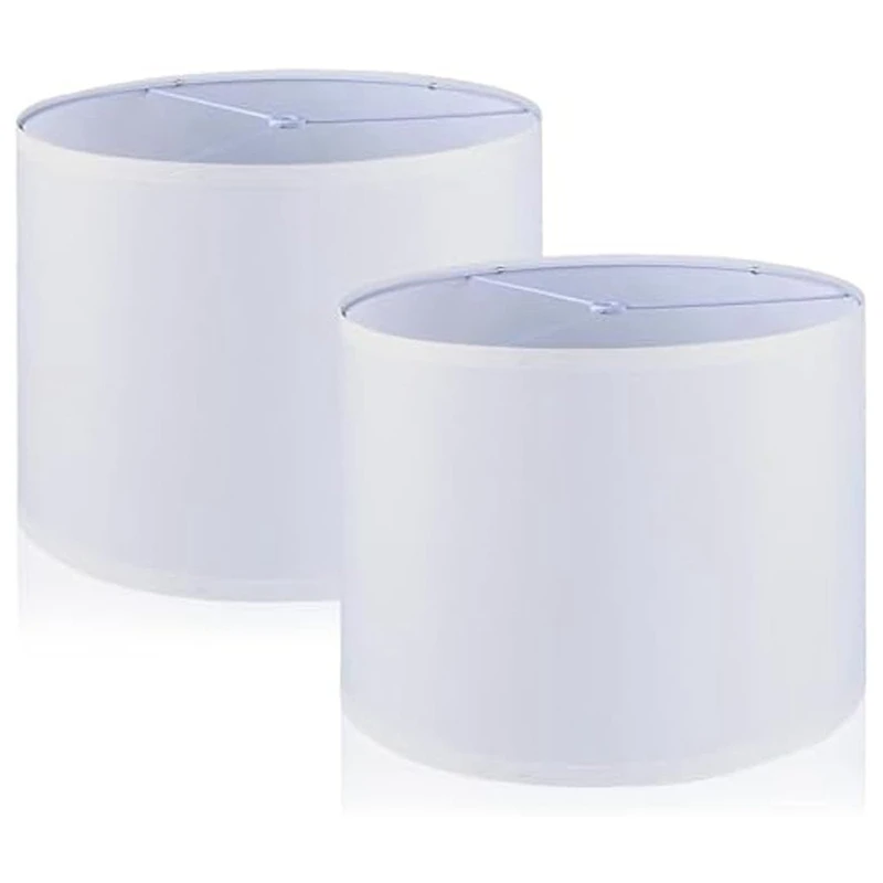 

2 PCS Lamp Shades, Drum Lampshade White 13X13x10inch Lampshades For Table Lamp Floor Lamps