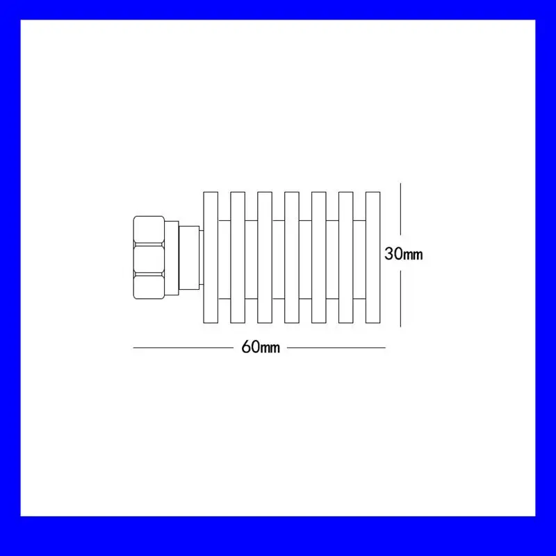 RF 동축 종단 부하 rf 더미 부하, 5W 7/16 DIN 수 50 ohm DC-3GHz, 4GHz, 6Ghz