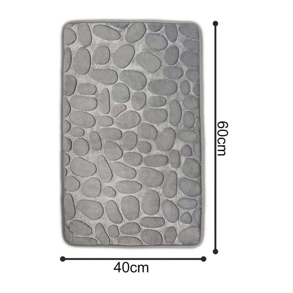 Floor Mat Cobblestone Embossed Door Mat Water Absorbent Non-Slip Bathroom Floor Carpet Bathroom Ins Room Decor Home Accessories