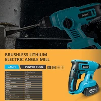 JAUHI 1000W Cordless 3600rpm Electric Rotary Hammer Rechargeable 8600ipm Electric Hammer Drill For Makita 18V Battery 2