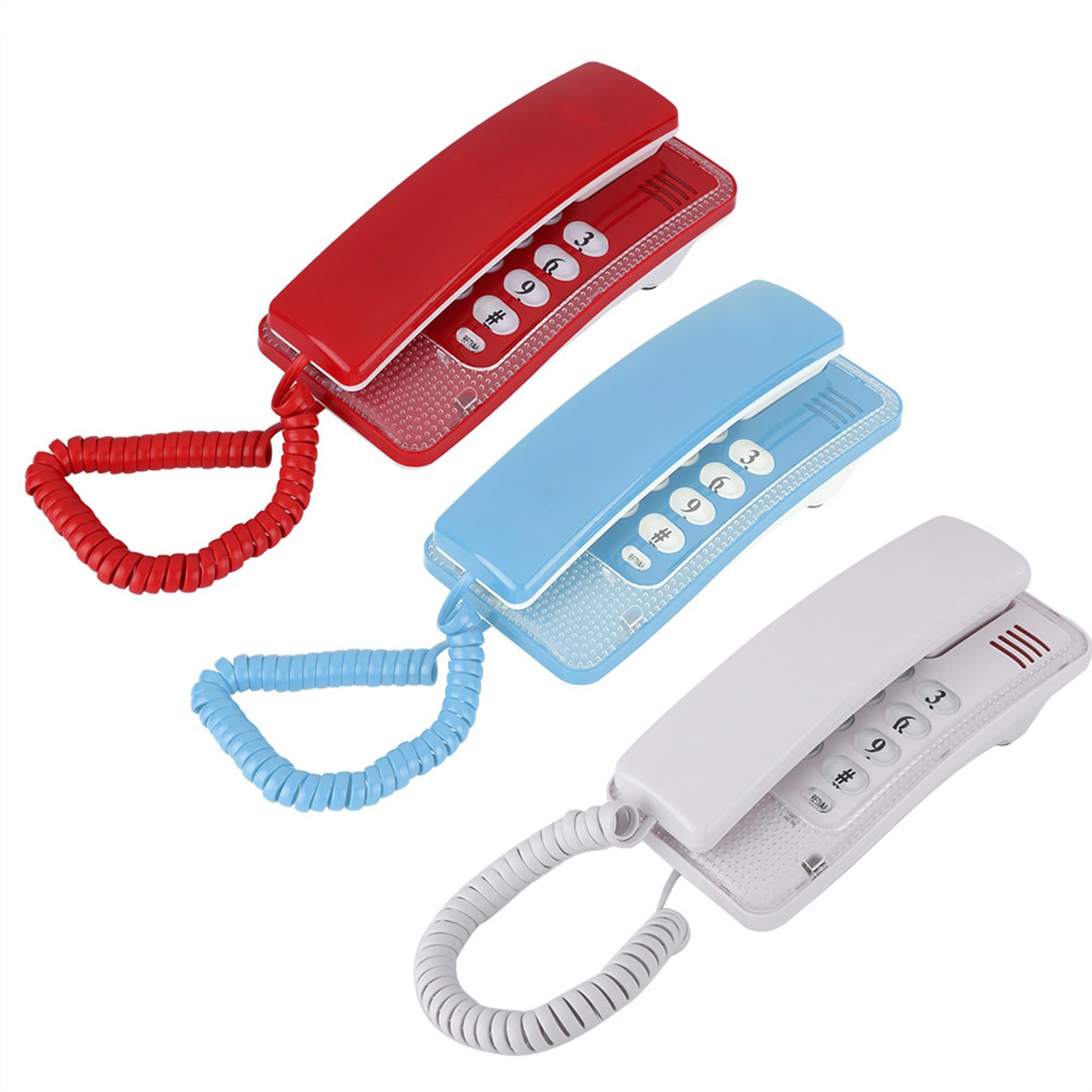 Landline Phone Desktop Wall Mounted Telephone Extension No Caller ID Home Fixed Phone For Hotel Family Office