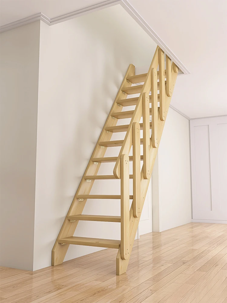 

Solid wood attic, integral staircase, indoor straight ladder, climbing ladder, widened step, floor ladder, LOFT apartment can be