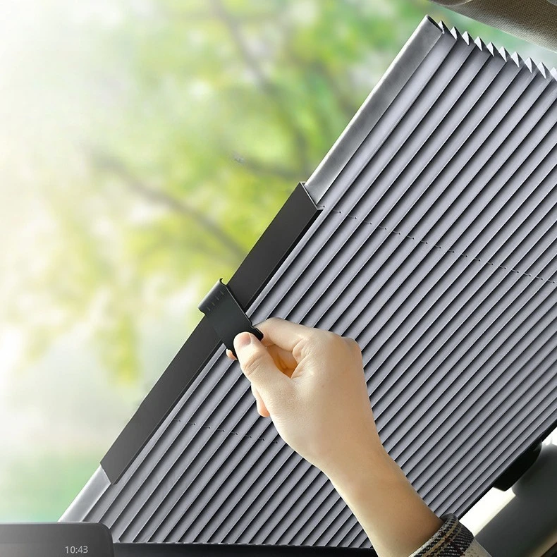 Car sunshade retractable foldable universal auto windshield sunshade front rear window protection accessories