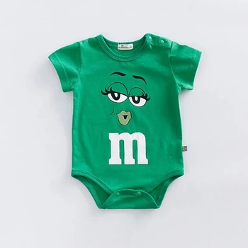 0-24M Newborn Baby Bodysuit for Boys and Girls Letter Print Funny M Bean Cotton Sleeveless Baby Romper Bebes Soft Toddler Onesie - Image 5
