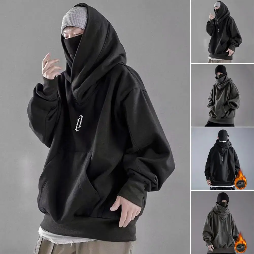 

trendy American high street men hip-hop retro hoodies pile collar sweatshirts autumn and winter couples fashion hoodies