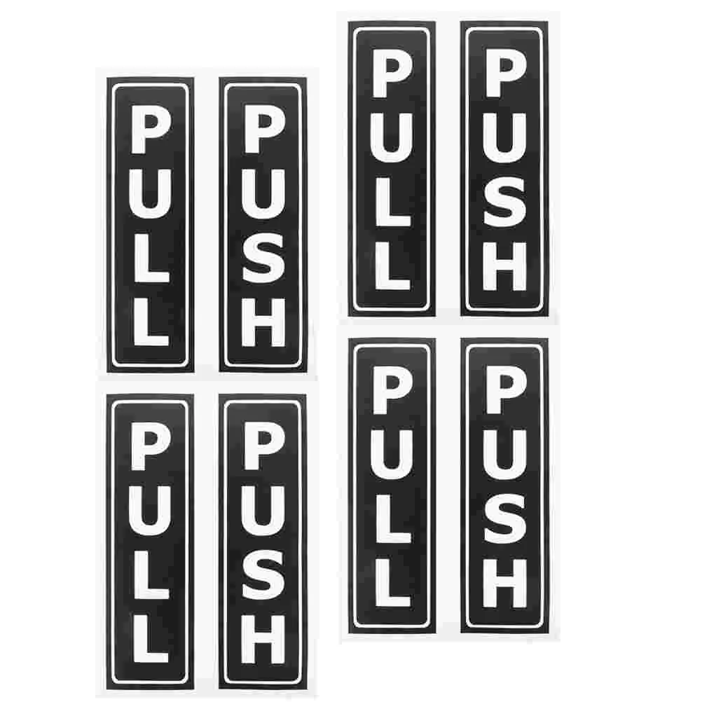 6 Push Pull Door Sticker Self Adhesive Entrance Enter Safety Sign Decal  Horz - Decals & Stickers - AliExpress