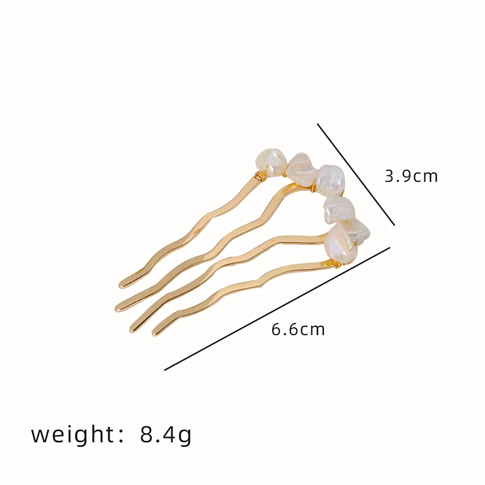 Metal hair accessories Hair accessories Natural Pearl Retro Hair Accessories Women Luxury Jewelry Hair Clips Flamenco Combs For Girls Pin Gift Gh0110