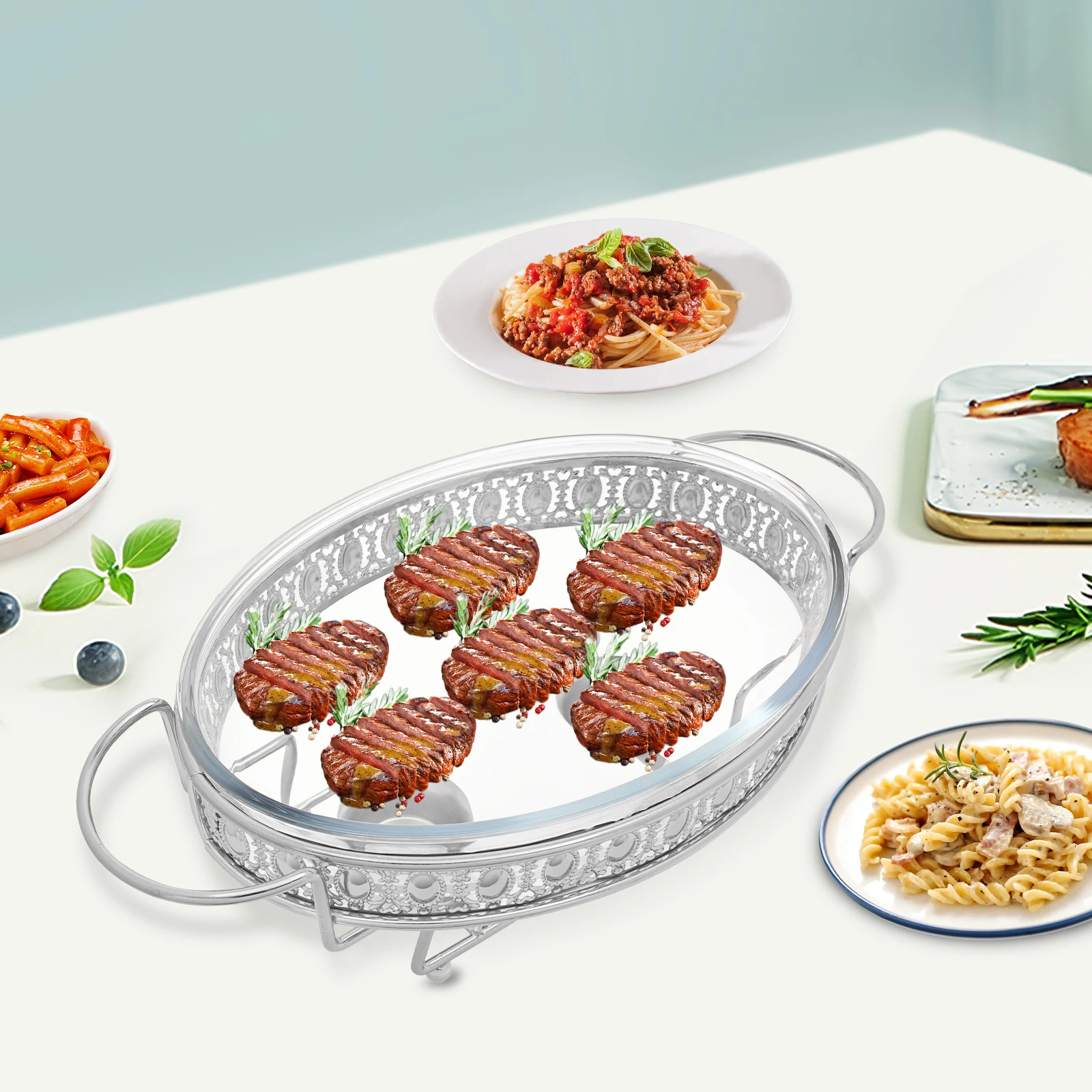 Gold/Silver Chafing Dish Set 3