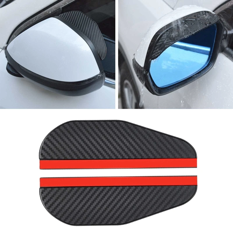 Rear View Side Mirror Rain Eyebrow Cover for Cars Truck SUV Lightweight Rain Visor Smoke Guard for Most Vehicles