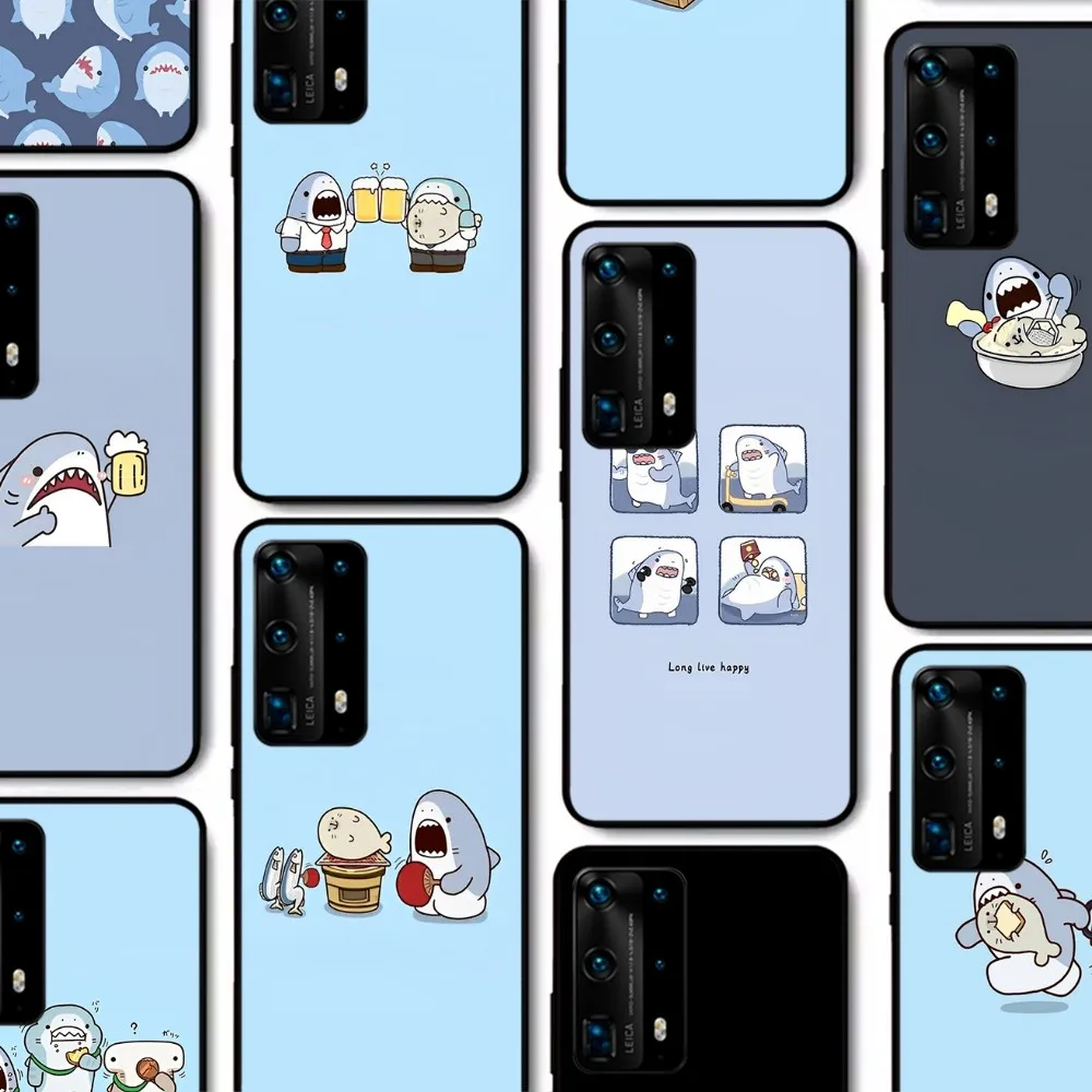

Curtoon shark Phone Case For Huawei P 8 9 10 20 30 40 50 Pro Lite Psmart Honor 10 lite 70 Mate 20lite