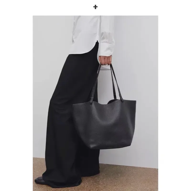 

Retro Bag Fashion Women Shoulder For Large Casual New Summer Tote Soft Bag Leather Simple Capacity Portable 2023