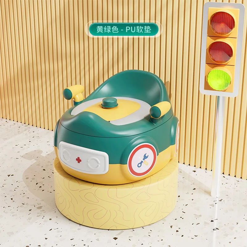 Multifunctional three-purpose children's toilet car combination toilet baby portable PU toilet wc 5