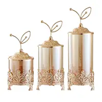 Glass Candy Jar Candy Storage Container Creative European Style Elegant Candy Jar for Living Room Office Holiday Desk Decor 2