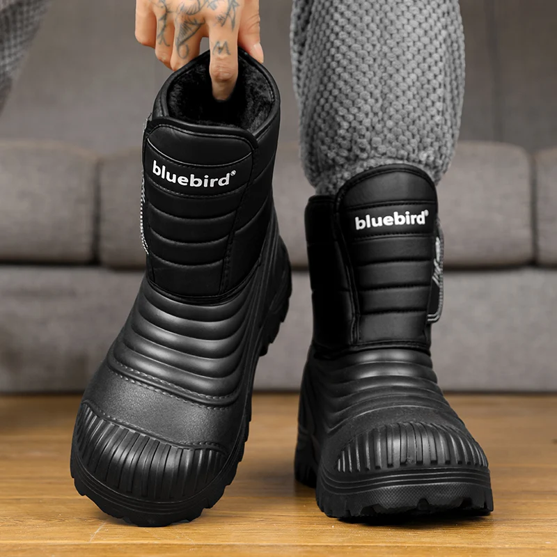 New men winter snow boots thickened waterproof windproof and warm boots with fur negative 40 degree cold-resistant large size 49 - 3