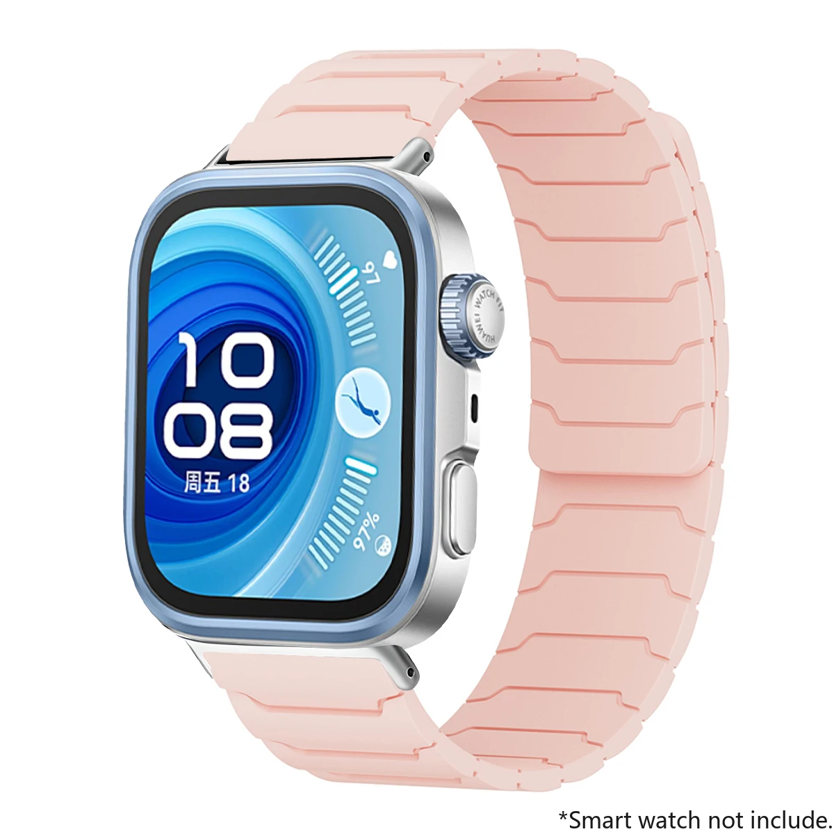Magnetic Loop Silicone Sport Band Replacement Watch Strap