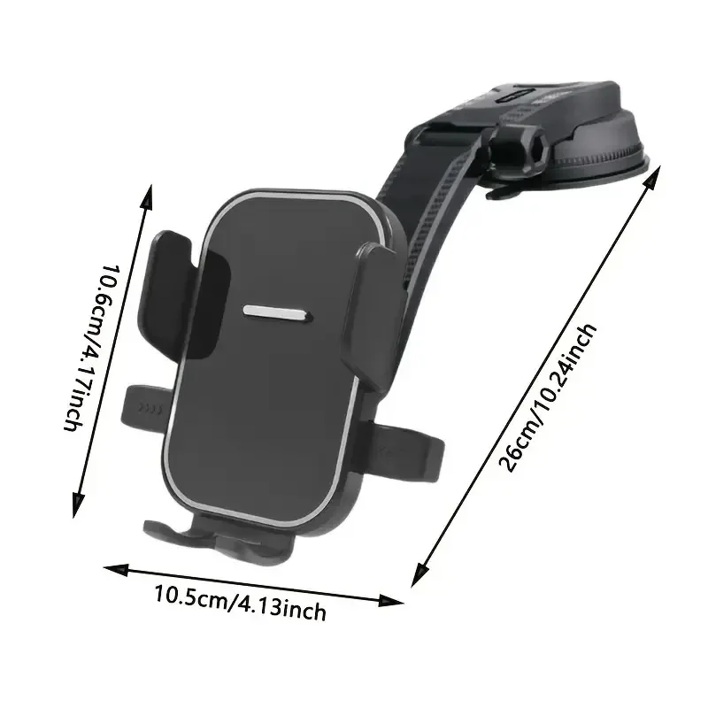Three-axis adjustable car phone holder Vacuum locking adsorption 360° swivel holder for dashboard Driving car navigation