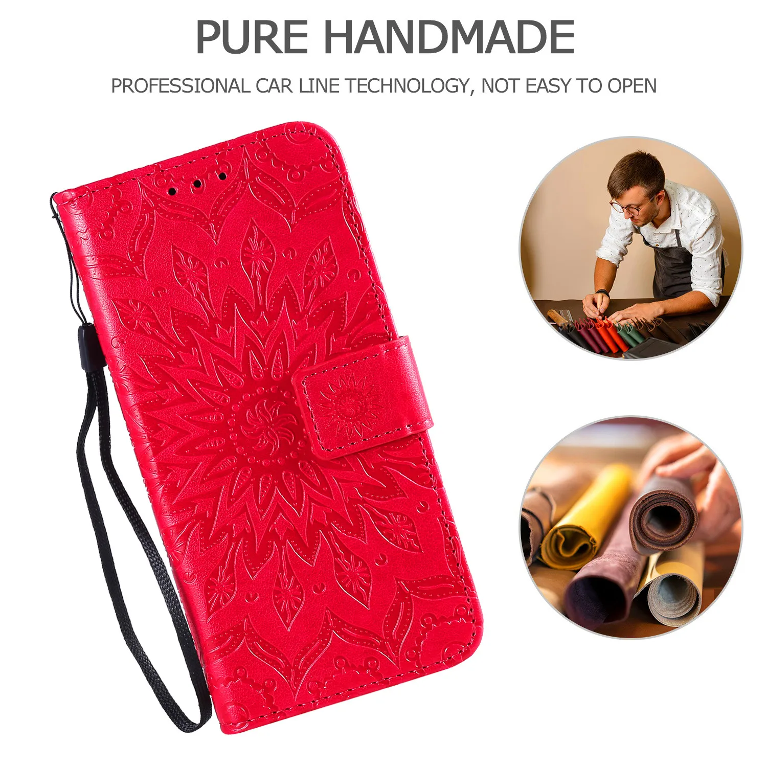 Leather Flip Wallet Stand Cover Case - Elegant Design and Durable Protection