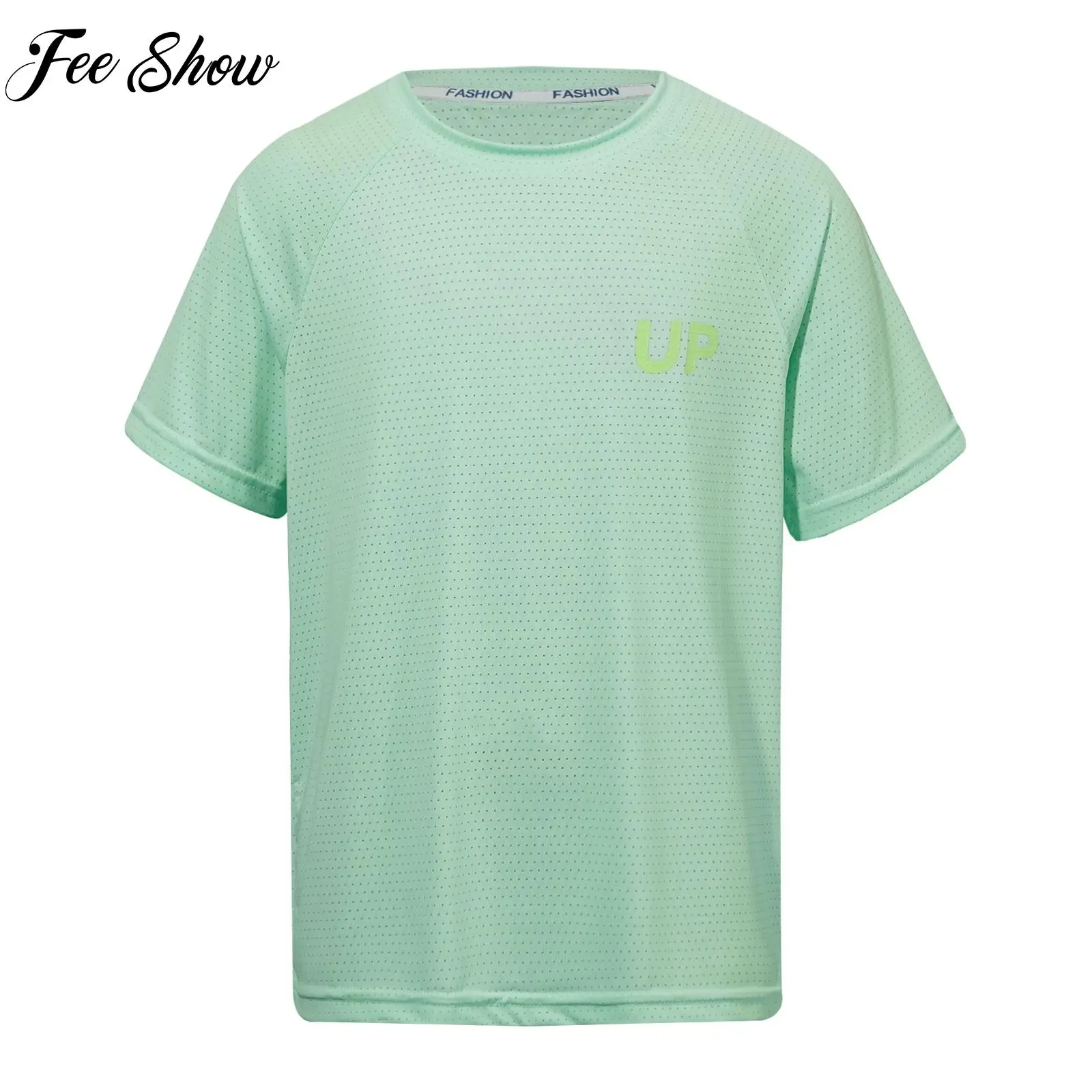 Children Breathable T-shirt Golf Tennis Top Cool Solid Color Short Sleeve Tee Top Kids Boys Girls Running Yoga Sports Tops