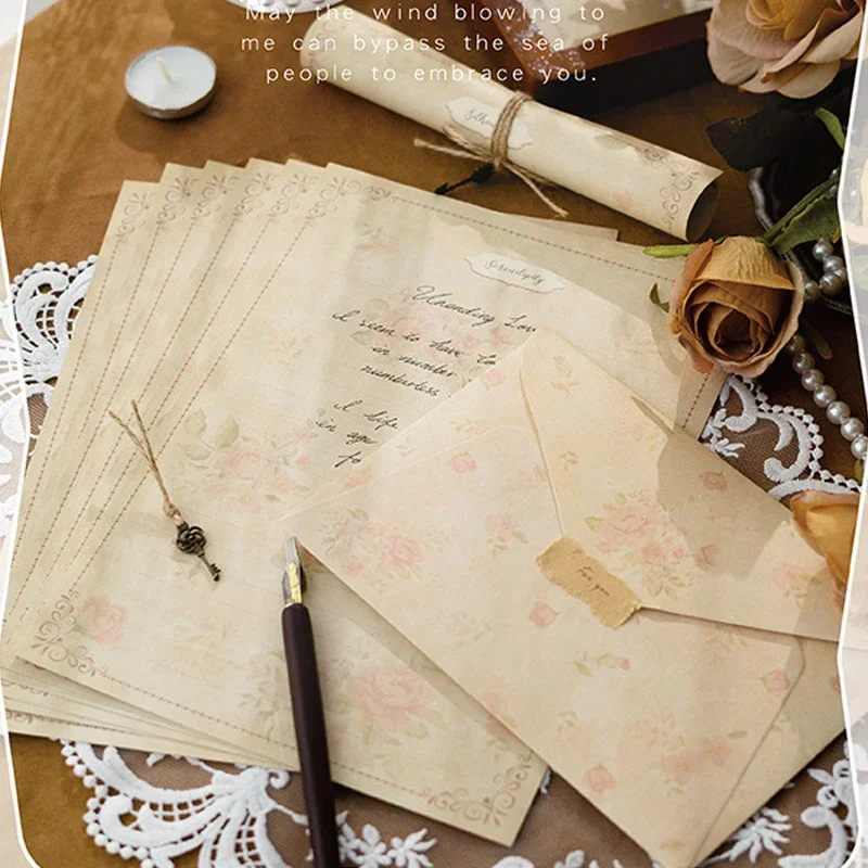 13pcs/lot Western Envelope for Letters Wedding Party Invitation Writable Letter Paper Sealing Sticker School Stationery Office