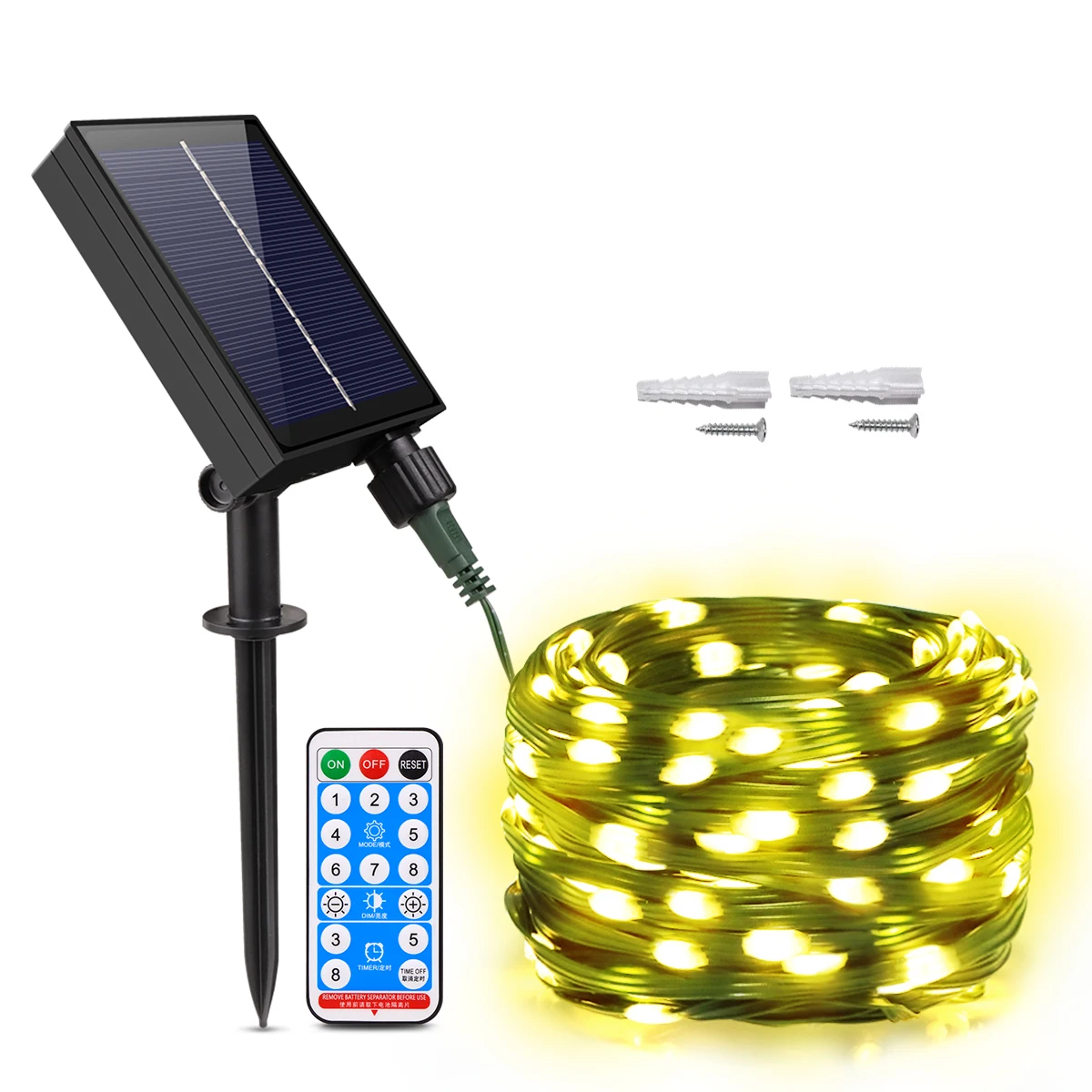 Solar-Powered LED String Lights for Outdoor Decor - Festive Fairy Garland Lighting for Garden and Holidays