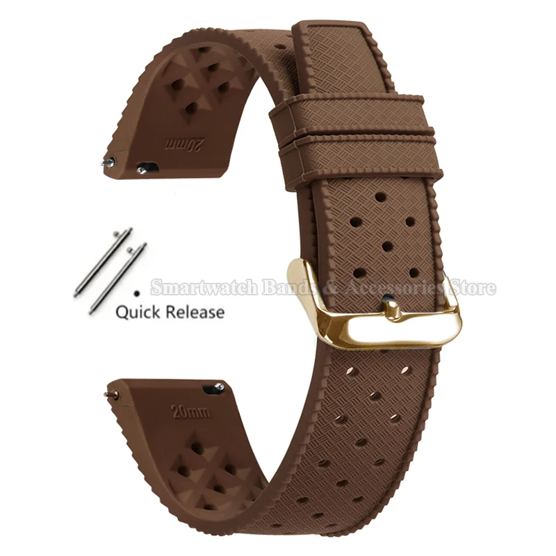 Premium Tropic Silicone Quick Release Watch Strap - Durable Rubber Bracelet Replacement