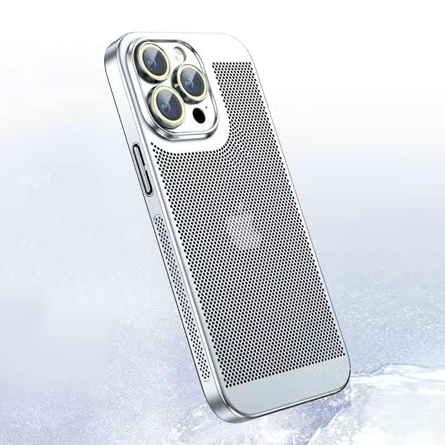 Sleek Heat Dissipation Shockproof Mesh Plating Case