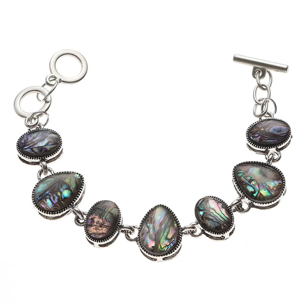 

Abalone Bracelet Wrist Decor Chain Adjustable Bohemian Wristband Hand Ornament Colorful