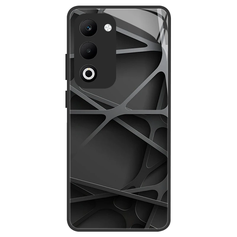 Durable Tempered Glass Protective Phone Case with Hard Bumper
